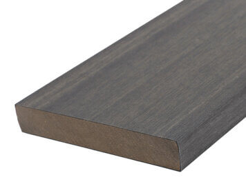 Plank • Fiberdeck® • massief co-extrusie • composiet • dark grey • egaal • 300×13,8×2,3 cm