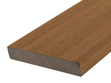 Plank • Fiberdeck® • massief co-extrusie • composiet • dark teak • egaal • 300×13,8×2,3 cm