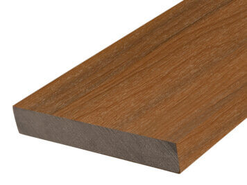 Plank • Fiberdeck® • massief co-extrusie • composiet • dark teak • houtnerfreliëf • 300×13,8×2,3 cm