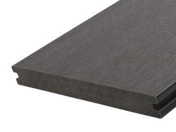 Vlonderplank • Fiberdeck® • massief co-extrusie • composiet • dark grey • 400x21x2,3 cm • egaal