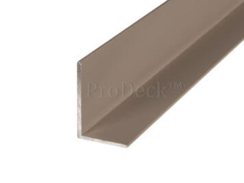 L-profiel • deurstop • aluminium • vergrijsd bruin gecoat • 180 cm