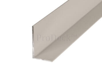 L-profiel • deurstop • aluminium • gebroken wit gecoat • 180 cm