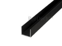 U-profiel • aluminium • donkerantraciet • 28x25 mm • lengte 200 cm