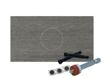 Verborgen schroefsysteem • Seacliff • per 50 stuks • incl. korte 5,2×40 rvs schroeven voor aluminium, massieve kunststof en hardhouten onderbalken met een hoogte van minimaal 25 mm tot 45 mm