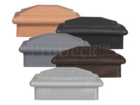 Bodemafdekkap voor onderkant paal• kunststof • hoedje • verschillende kleuren • voor 10x10 cm