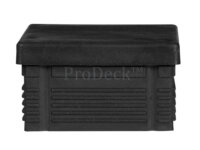 Afdekkap • bodemafdekkap • kunststof • plat • antraciet • 7x7 cm