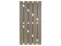 Deur • composiet • vergrijsd bruin • aluminium dwarsbalken • 90x180 cm