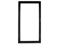 Zelfbouw deur • aluminium frame • donkerantraciet • anti-kras coat • voor stapelplanken • variabele breedte en hoogte • incl. hang en sluitwerk
