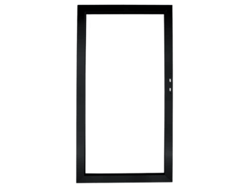 Zelfbouw deur • aluminium frame • donkerantraciet • anti-kras coat • voor stapelplanken • variabele breedte en hoogte • incl. hang en sluitwerk