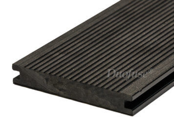Vlonderplank • Duofuse® • massief • composiet • graphite black • 400×14,2×2,3 cm • fijnribbel