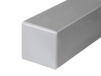 Schuttingpaal • aluminium • 270x7x7 cm • compleet met afdekkapje