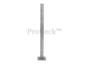 Schuttingpaal met voet • ijzer • gegalvaniseerd • voor aluminium palen van 7×7 cm