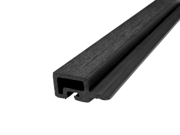 Gevelbekleding • Prodeck • hoekprofiel • composiet • donkerantraciet • 2,5 x 5,5 x 400cm • voor rhombus gevel wandplank