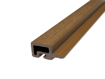 Gevelbekleding • Prodeck • hoekprofiel • composiet • dark teak • 2,5 x 5,5 x 400cm • voor rhombus gevel wandplank