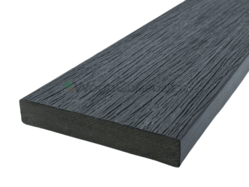 Plank • Fiberdeck® • massief co-extrusie • composiet • graphite • vintage • 300×13,8×2,3 cm