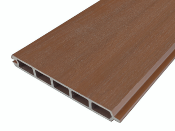 Stapelplank • composiet • teak houtnerfreliëf • co-extrusie • extra hoog • 179x20x2,5 cm • zelfbouwschutting