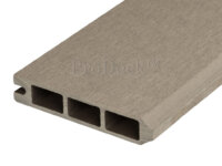 Stapelplank • eindplank • composiet • vergrijsd bruin • 179x15x2,5 cm • zelfbouwschutting