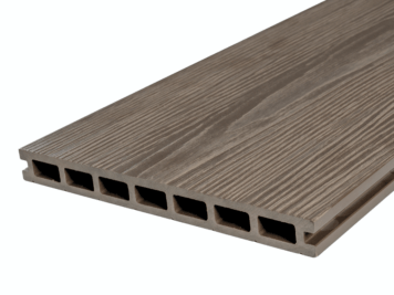 Vlonderplank • ProDeck™ • composiet • 24 cm breed • vergrijsd bruin • houtnerfreliëf