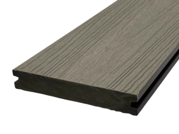Vlonderplank • ProDeck™ • massief composiet • light grey co-extrusie • 14 cm • houtnerfreliëf