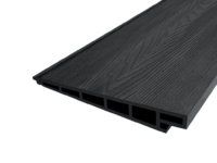 Zweeds rabat • composiet • antraciet houtnerfreliëf • 6 meter